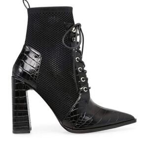 ▶️ Steve Madden ◀️ TERRITORY
Fishnet Caged Goth Steampunk lace 
Heels  Size 9